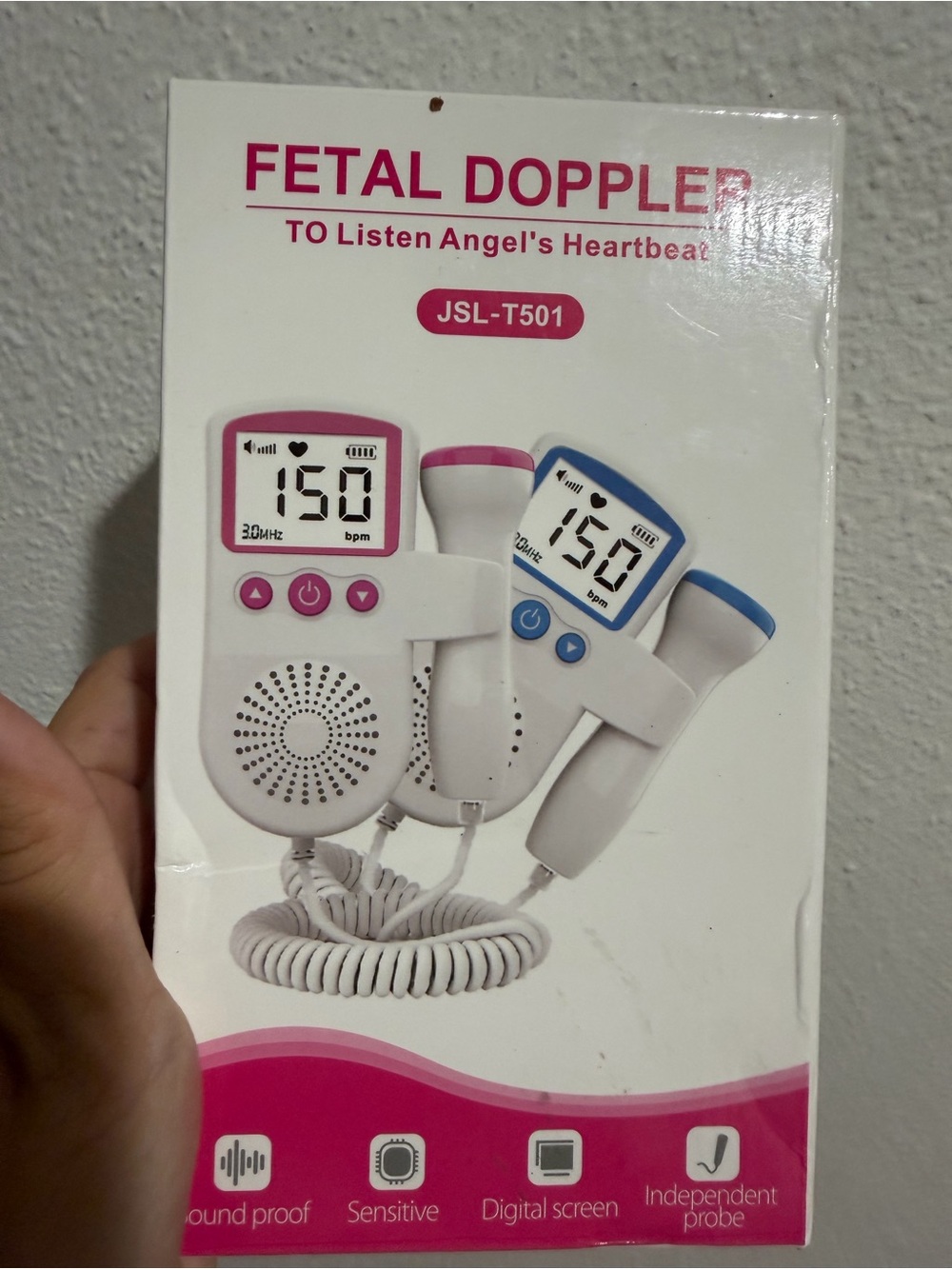 Universal Fetal Doppler with Blue Accents